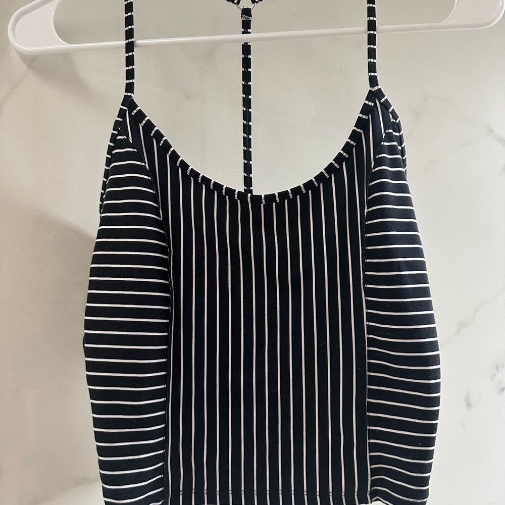 Victoria's Secret Black & White Striped Camisole